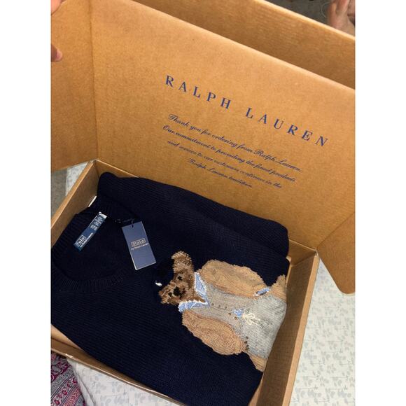 NWT Polo Ralph Lauren Polo Bear Wool-Cashmere-Blend Sweater size XXL - Picture 7 of 9